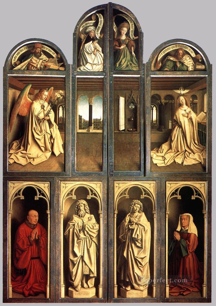 ゲントの祭壇画の翼が閉じられた ルネサンス ヤン・ファン・エイク油絵